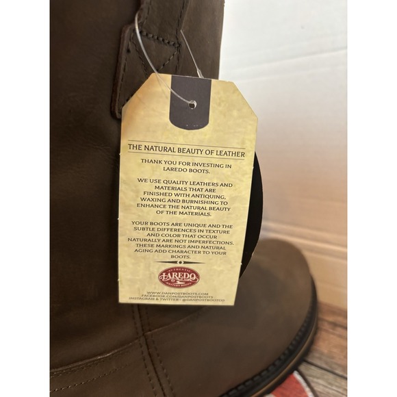 Men's Laredo Sz 13w Brown Ruf Rider Pull On Soft Toe NST Work Boots 68144 - Picture 6 of 7